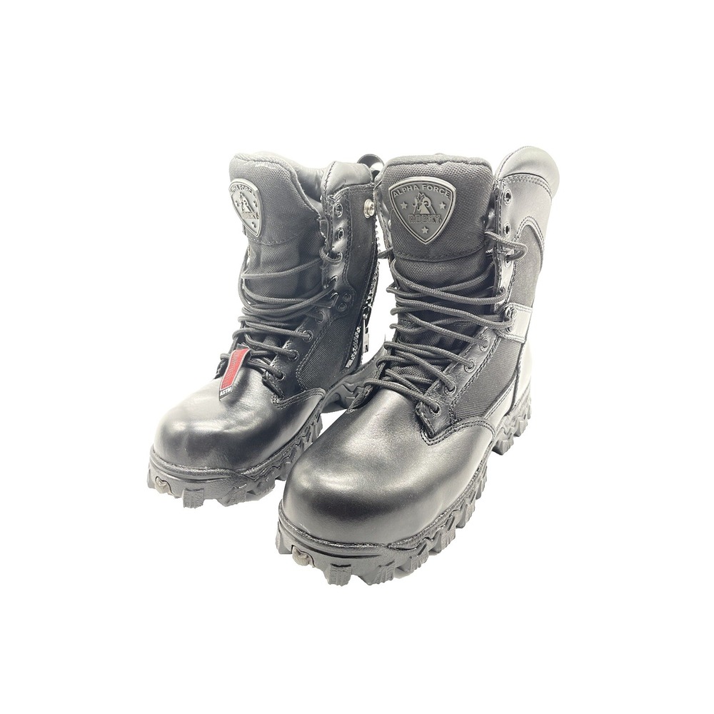 Rocky Mens Alpha Force Black‎ Combat Boots Shoes Size 6 ASTM F2413-18